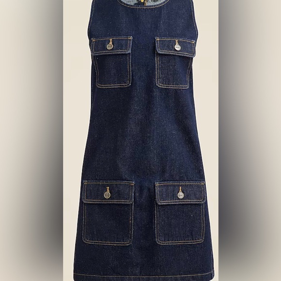 J. Crew Dresses & Skirts - NWT Utility inspired Classic Denim Women's  dress with pockets